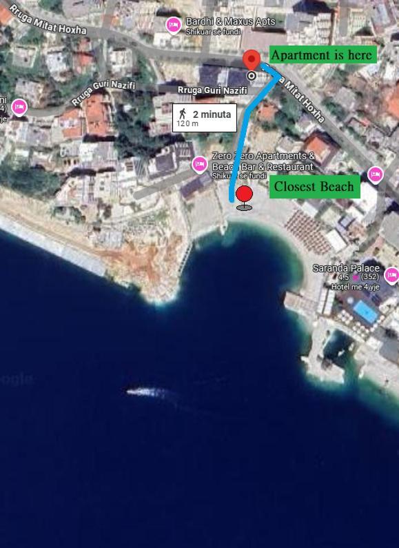 Violet Sea View Apartment Sarande Bagian luar foto